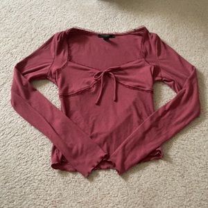 Forever 21 pink top with ruffles